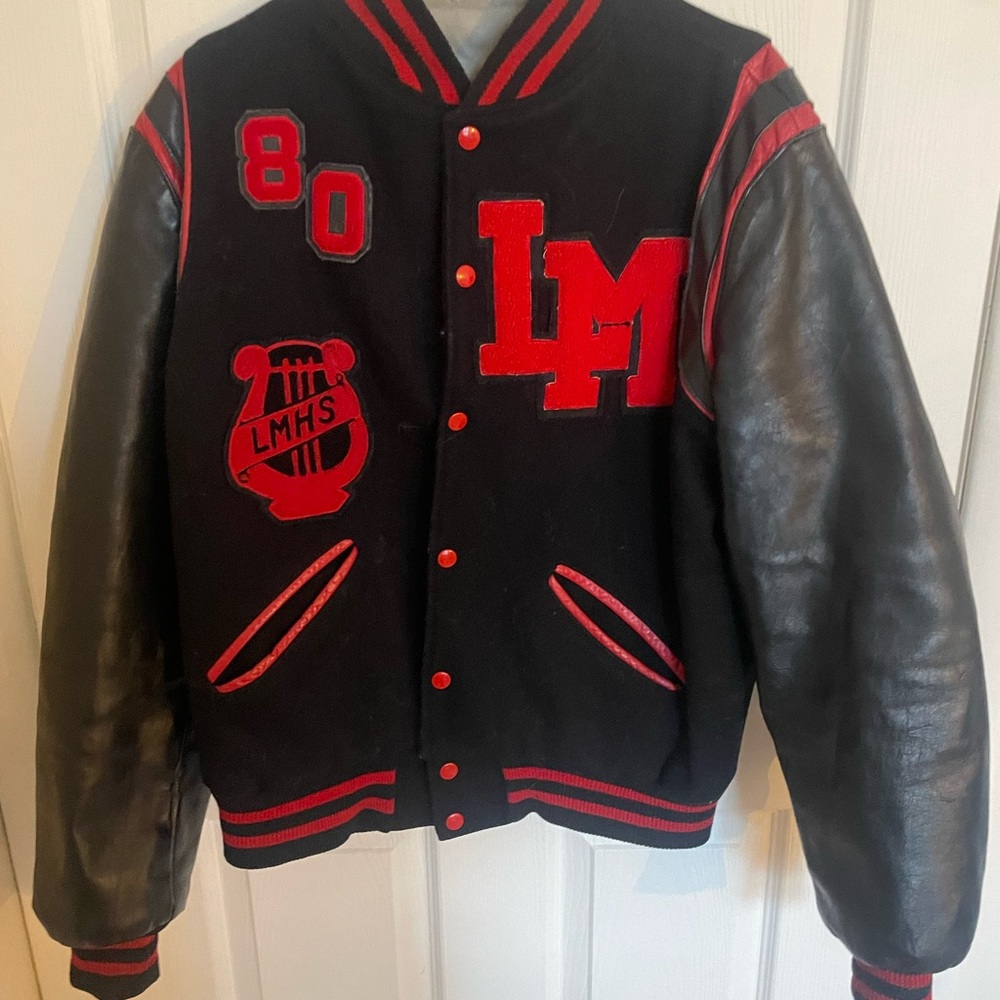 Black and Red Varsity Jacket